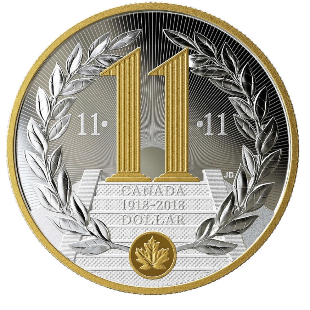 2018 RCM $1 100th Anniversary of the Armistice of the First World War